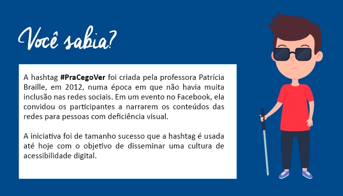 Box explicando o significado da #PraCegoVer