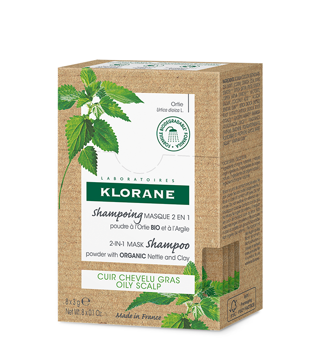 Maska myjąca w pudrze z organiczną pokrzywą delikatnie myje i oczyszcza skórę głowy oraz przetłuszczające się włosy od samej nasady.