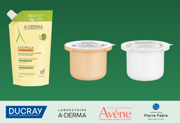 logo ducray , aderma, avène et Pierre Fabre