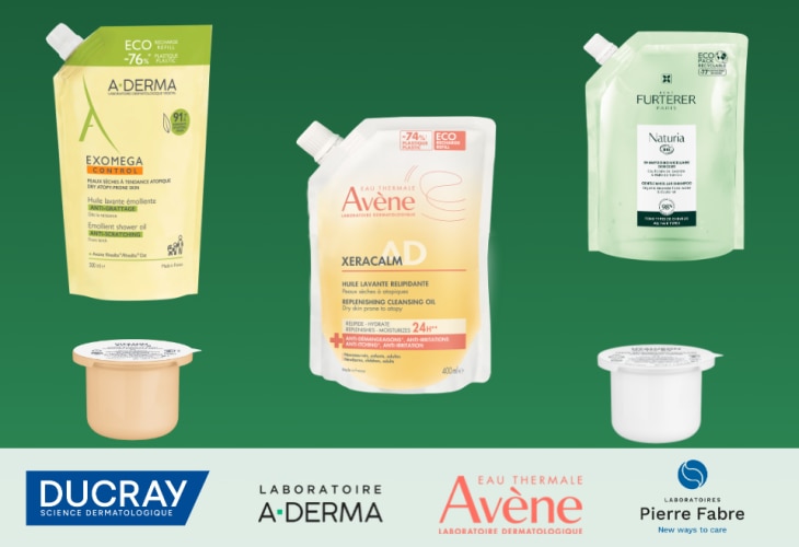 logo ducray , aderma, avène et Pierre Fabre