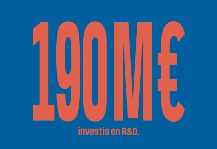 Chiffre 190M€ investis en R&amp;D